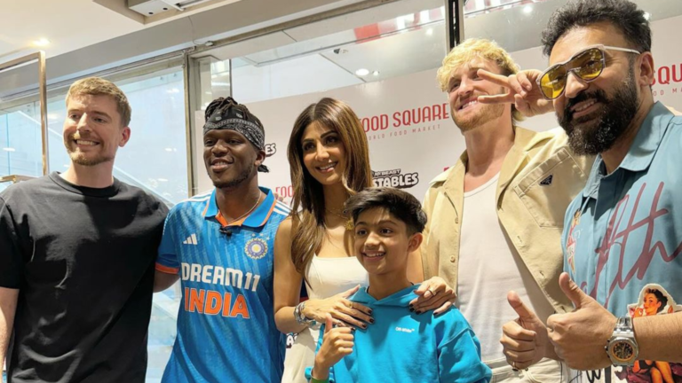 Shilpa Shetty Meets with Social Media Icons MrBeast and Logan Paul in a Star-Studded Meetup