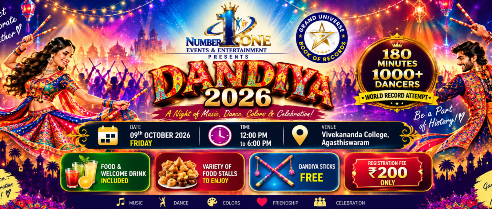Dandiya 2026 Number One Events and Entertainment: A Night of Dance, Culture and Celebration